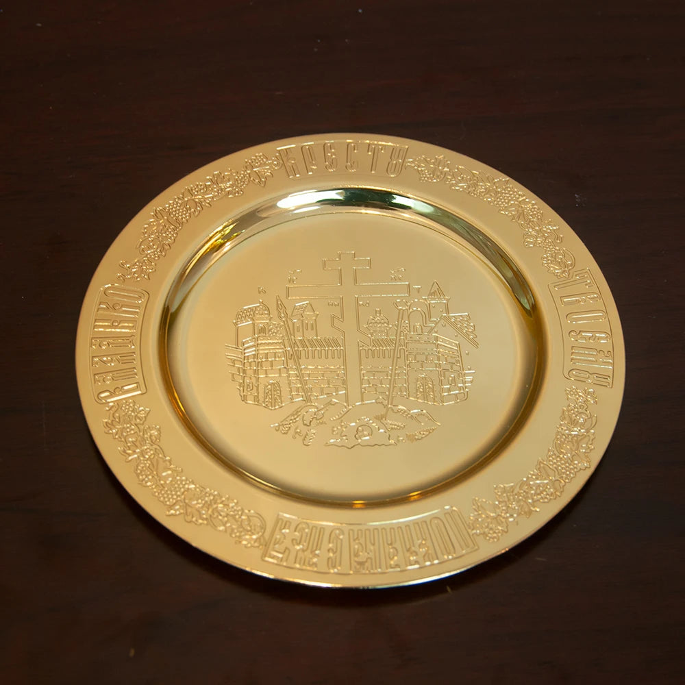 Christian Chalice Church Ceremonial Supplies Alloy Metal Holy Cups Exquisitely Carved Holy Water Spoons And Cups