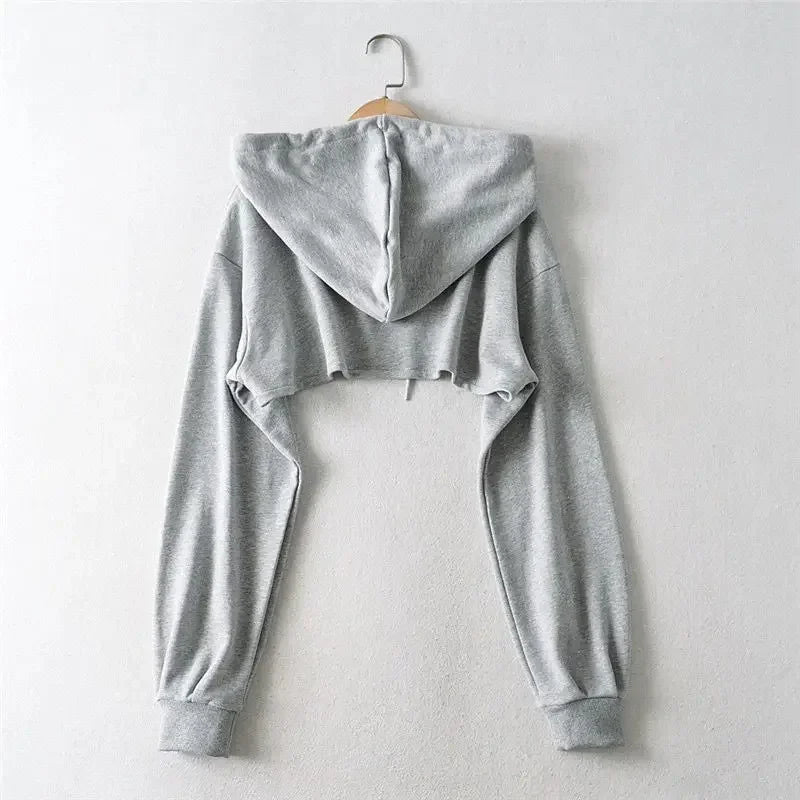 Cherub 3 Quarter Cut Women Hooded Sweat Shirt.