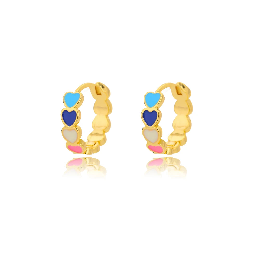 Stainless Steel Shell Earrings For Women Gold Color C-shaped Starfish Butterfly Earring