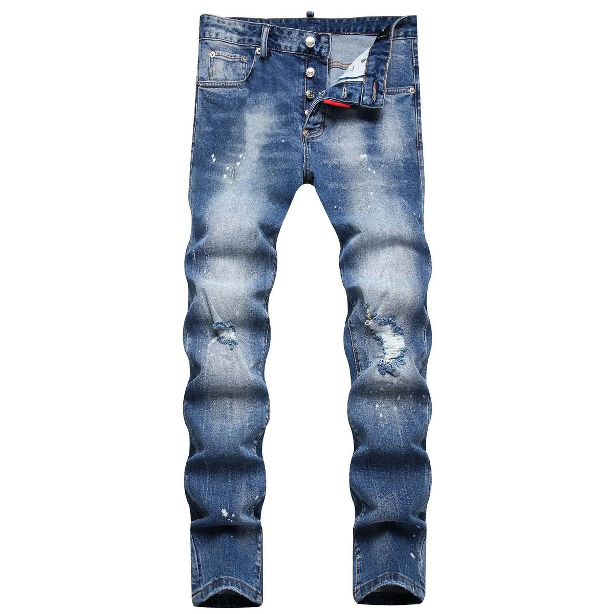 Cherub New Men's Ripped Jeans Luxury Men Skinny Jeans Light Blue