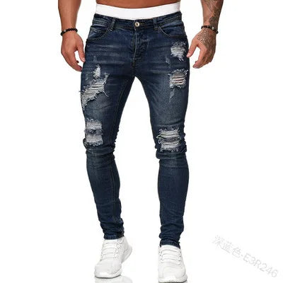 Mens Black Jeans Slim Fit Quality Gray Casual Male Jeans Pants Skinny Fit Men Pants Hip Hop Urbanwear Cotton Denim Trousers