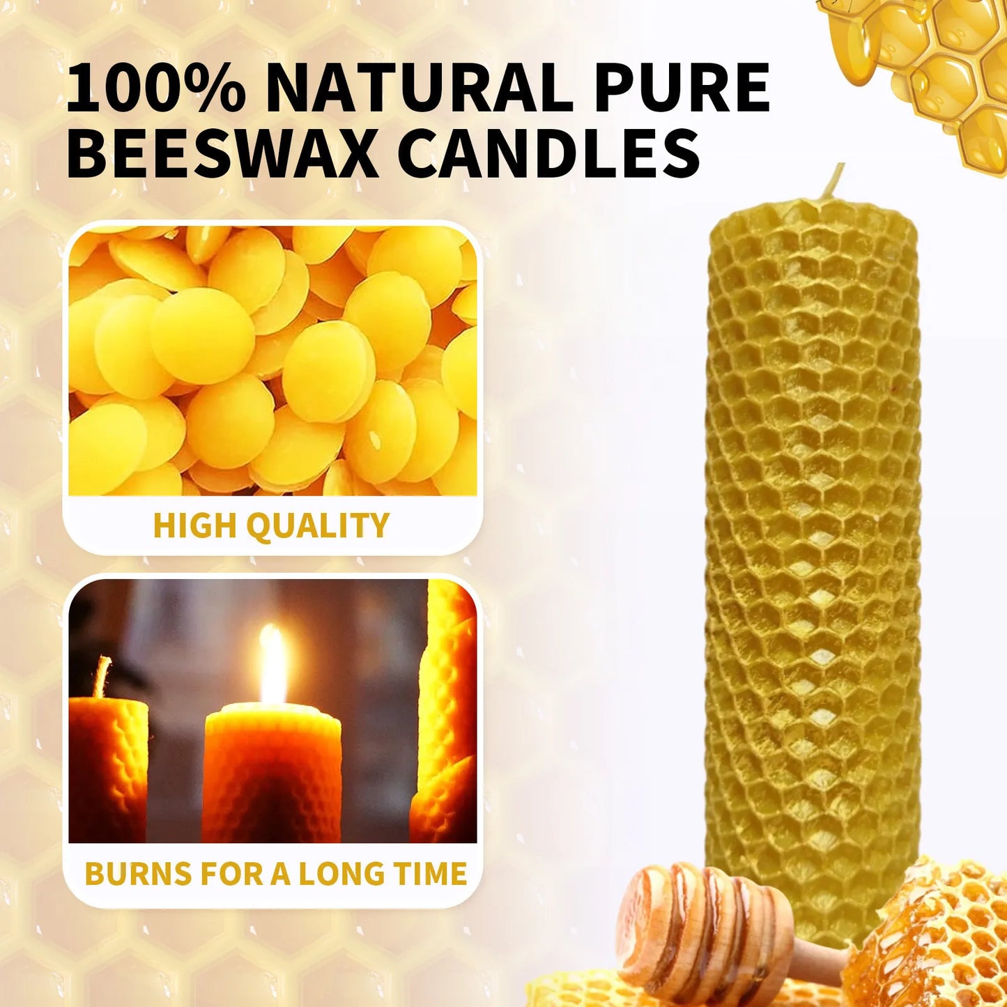 Beeswax Sheets Candle Making Craft Honey Candles Maker Full Bees Wax Honeycomb Beekeeping Foundation Sheets