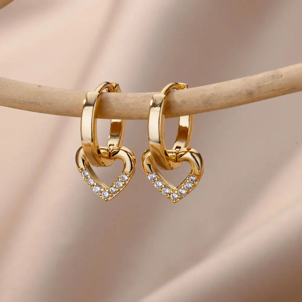 Cherub Round Hoop Earrings for Women Stainless Steel