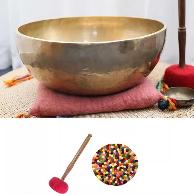 Handmade Copper Singing Bowls Yoga Healing Sound Bowl Meditation Singing Bowl Stress Reduction Relax Percussion Instruments